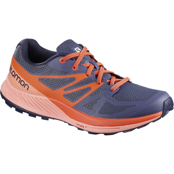 Women\'s Salomon SENSE ESE W Trail Running Shoes Orange / Dark Lavender | 8403BXJRQ