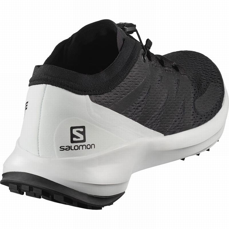 Women's Salomon SENSE FLOW W Trail Running Shoes Black / White | 2450LBUCH