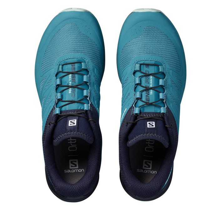 Women's Salomon SENSE PRO 2 W Trail Running Shoes Turquoise / Navy | 3417ZHBFW