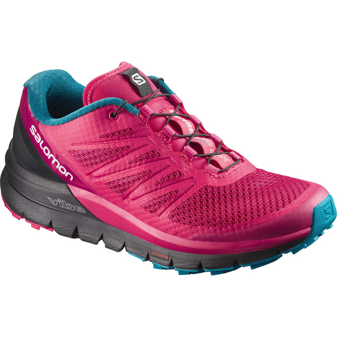 Women\'s Salomon SENSE PRO MAX W Trail Running Shoes Pink Black | 0467TXWSM