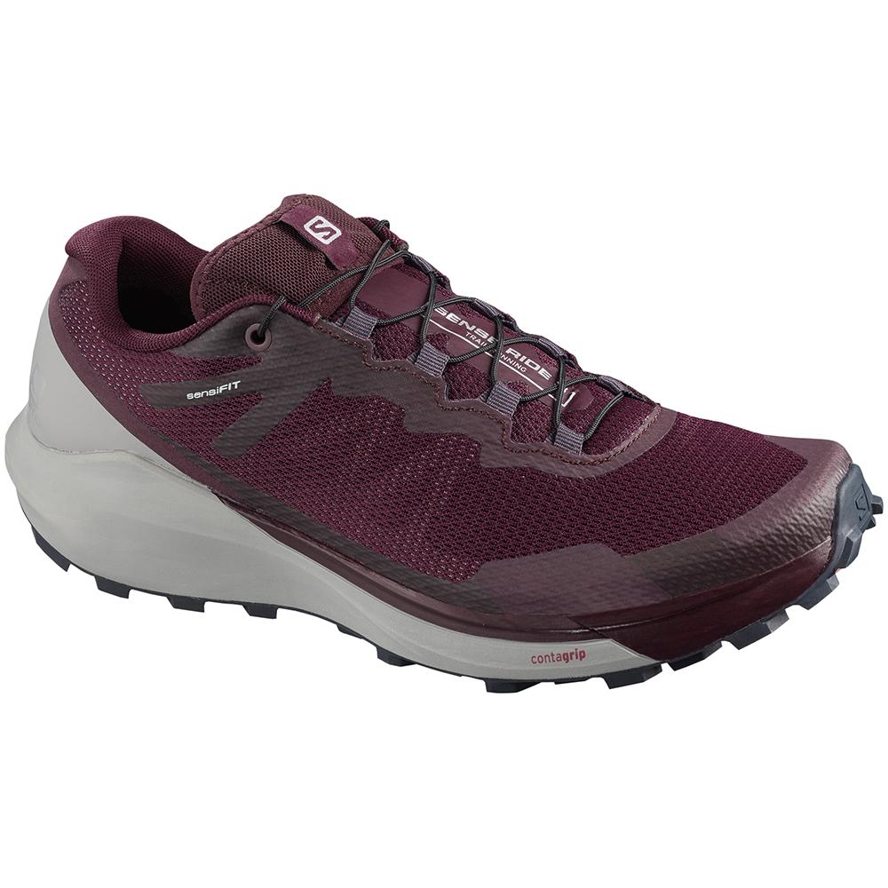 Women's Salomon SENSE RIDE 3 W Road Running Shoes Purple | ZOXKND-132