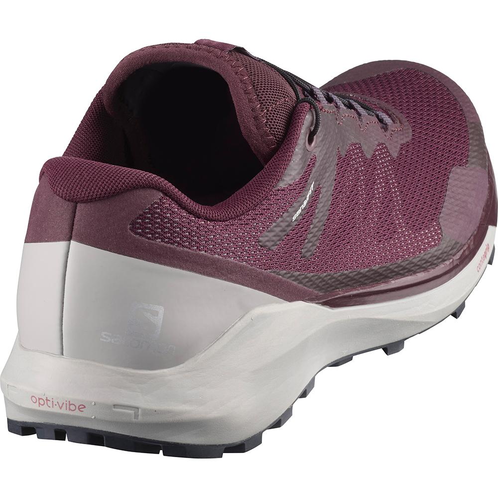 Women's Salomon SENSE RIDE 3 W Road Running Shoes Purple | ZOXKND-132