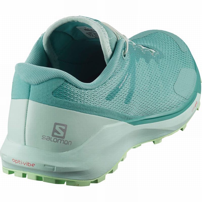 Women's Salomon SENSE RIDE 3 W Trail Running Shoes Turquoise / Green | 0652VHBLA