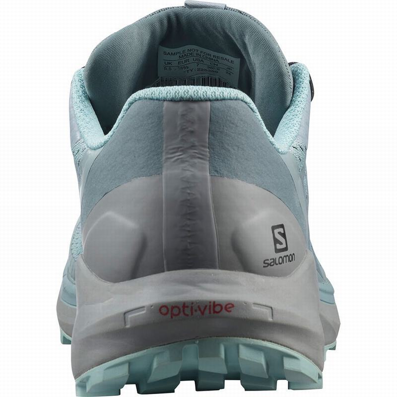 Women's Salomon SENSE RIDE 4 GORE-TEX INVISIBLE FIT Running Shoes Green / Turquoise | BXNYKC-738