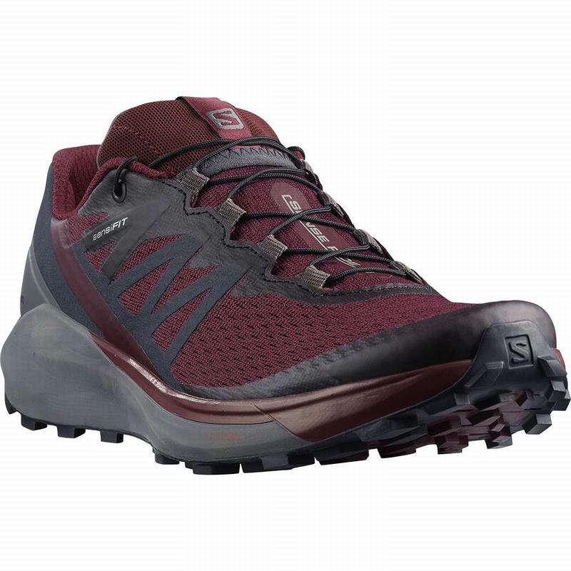 Women's Salomon SENSE RIDE 4 Running Shoes Burgundy | JIDNOZ-634