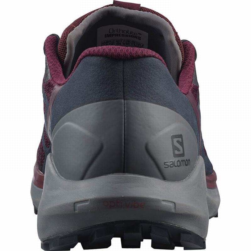 Women's Salomon SENSE RIDE 4 Running Shoes Burgundy | JIDNOZ-634