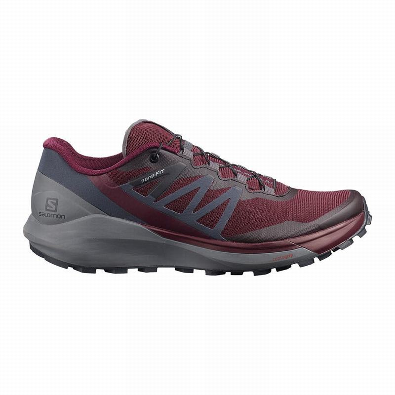 Women\'s Salomon SENSE RIDE 4 Running Shoes Burgundy | JIDNOZ-634