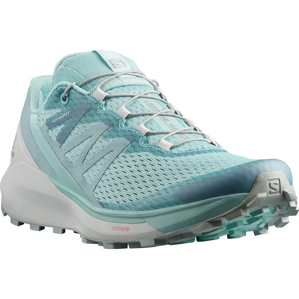 Women's Salomon SENSE RIDE 4 W Road Running Shoes Blue | GDMTRL-649