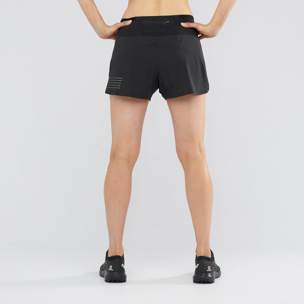 Women's Salomon SENSE Shorts Black | DJLUFO-629