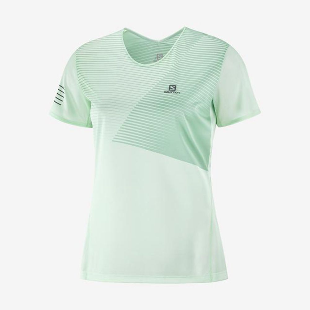 Women's Salomon SENSE T Shirts White | QCHPBK-215