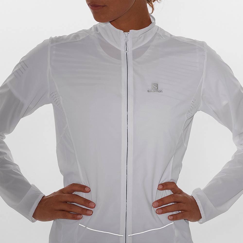 Women's Salomon SENSE W Jackets White | PYCKVX-904