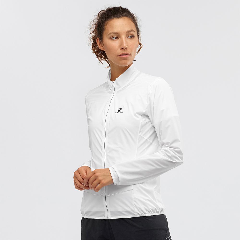 Women's Salomon SENSE W Jackets White | PYCKVX-904