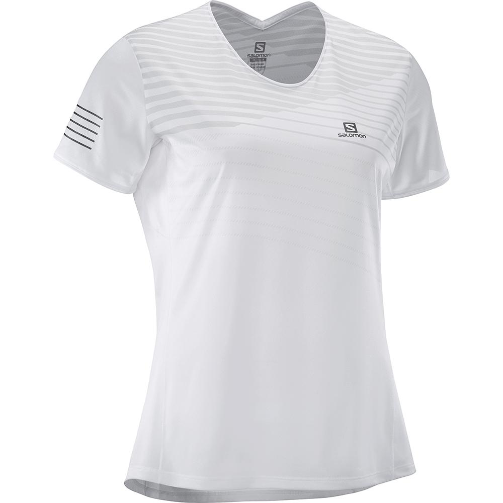 Women's Salomon SENSE W T Shirts White | DEUGMK-254