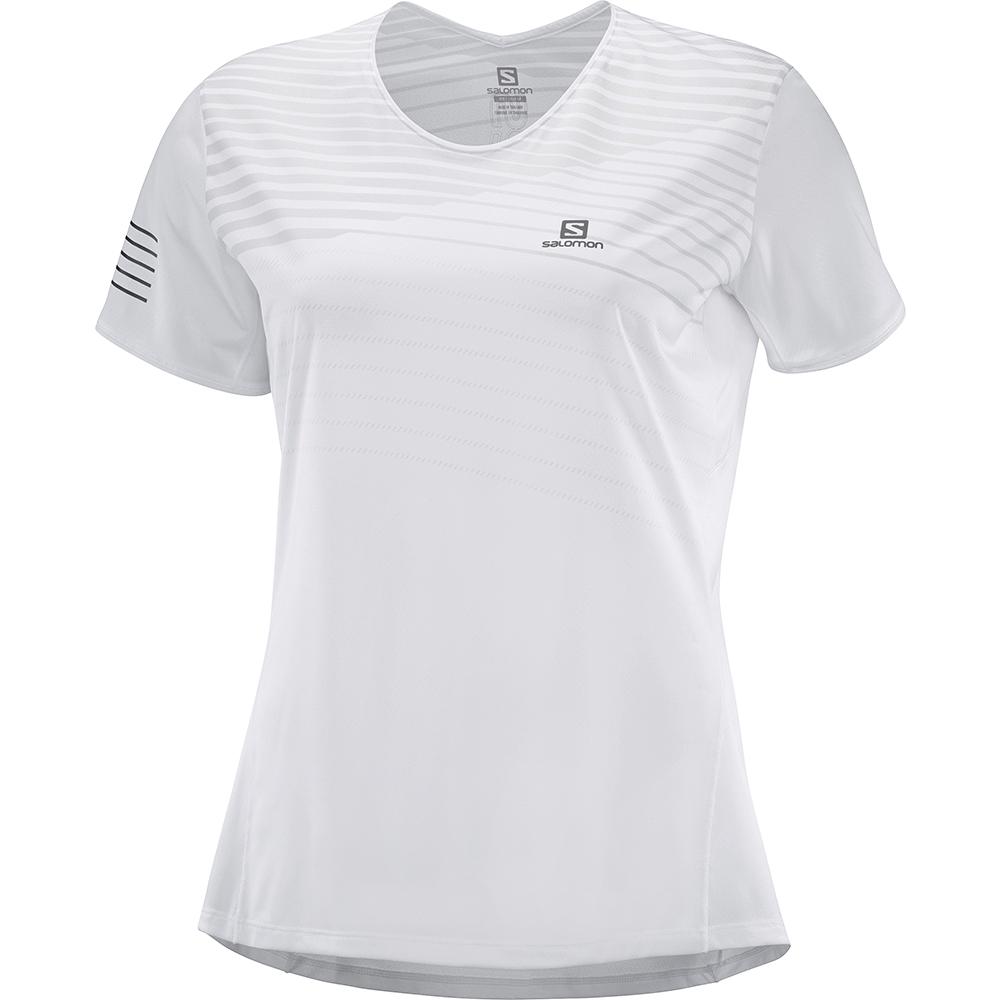 Women\'s Salomon SENSE W T Shirts White | DEUGMK-254