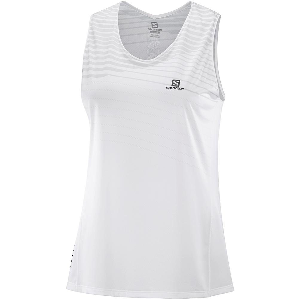Women\'s Salomon SENSE W T Shirts White | MGWAFY-716