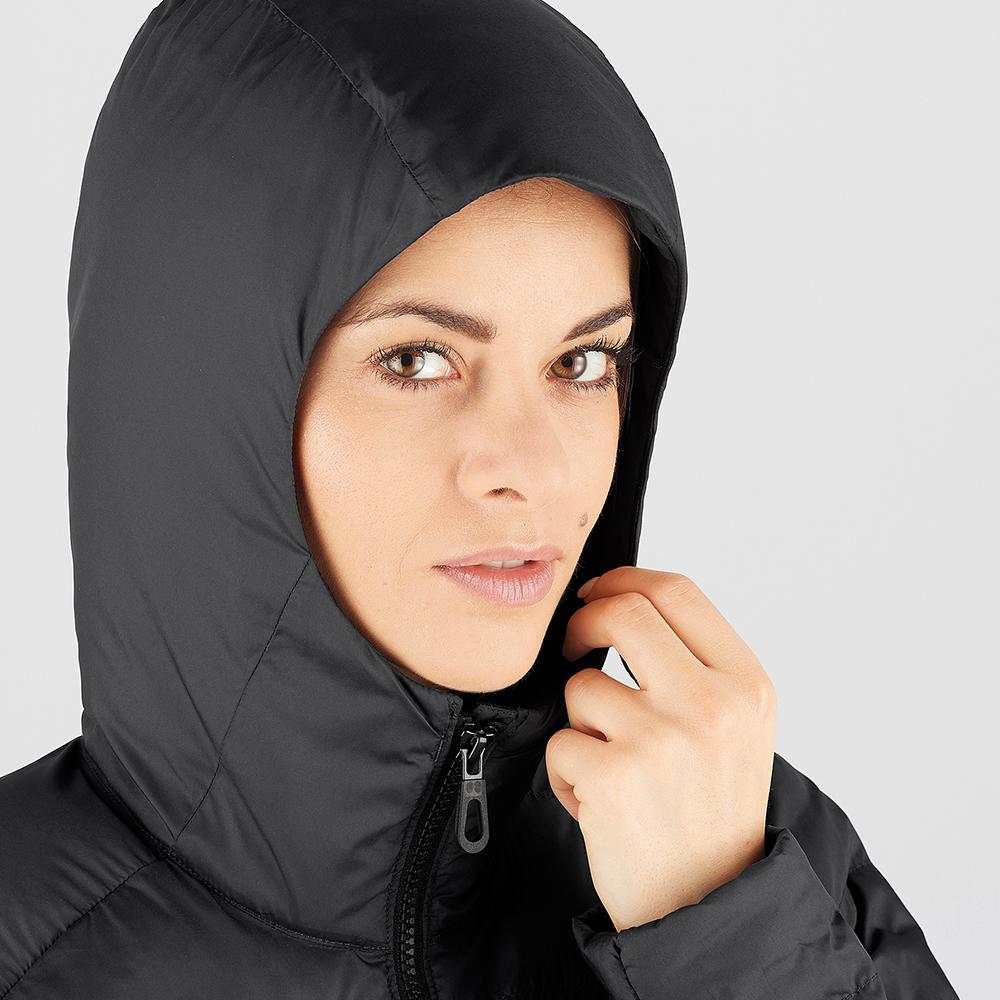 Women's Salomon SIGHT STORM W Hoodie Black | AEYLCW-432