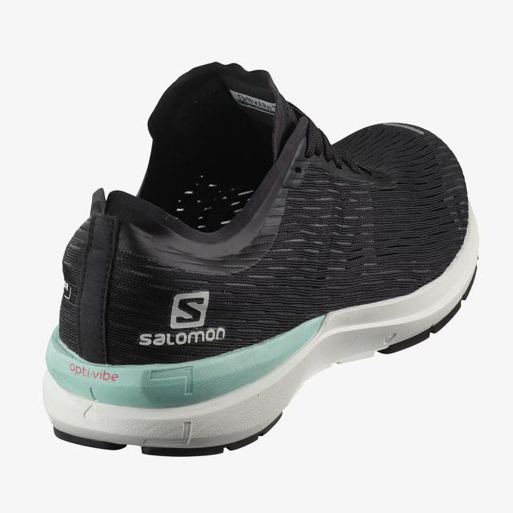 Women's Salomon SONIC 3 ACCELERATE Trail Running Shoes Black / White | 2943OJXBY