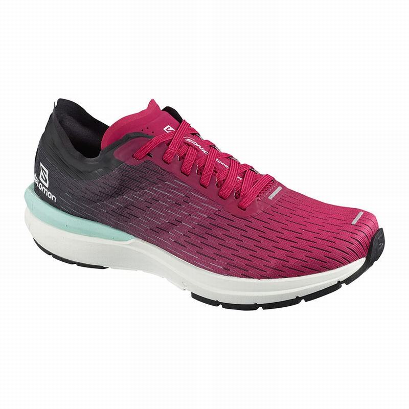 Women\'s Salomon SONIC 3 ACCELERATE W Running Shoes Pink / White | UEGSJI-154