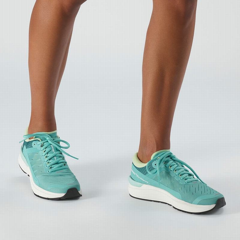 Women's Salomon SONIC 3 CONFIDENCE W Running Shoes Turquoise / White | BQCDOW-273