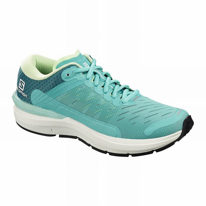 Women\'s Salomon SONIC 3 CONFIDENCE W Running Shoes Turquoise / White | BQCDOW-273