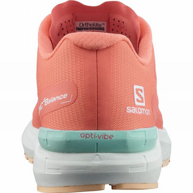 Women's Salomon SONIC 4 BALANCE Road Running Shoes White / Cream | LYQTOH-604