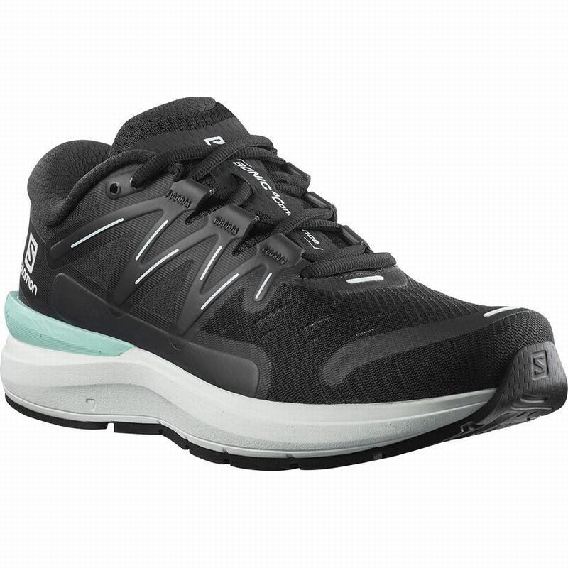 Women's Salomon SONIC 4 CONFIDENCE Road Running Shoes Black / White | MXNOLG-128