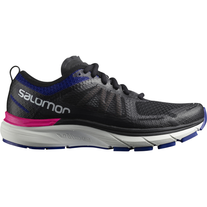 Women's Salomon SONIC RA MAX W Running Shoes Black White | EKRUGB-083