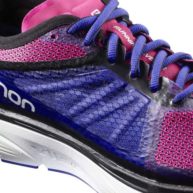 Women's Salomon SONIC RA W Running Shoes Pink / Blue | UHAFNW-569