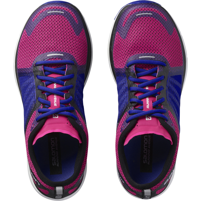 Women's Salomon SONIC RA W Running Shoes Pink / Blue | UHAFNW-569