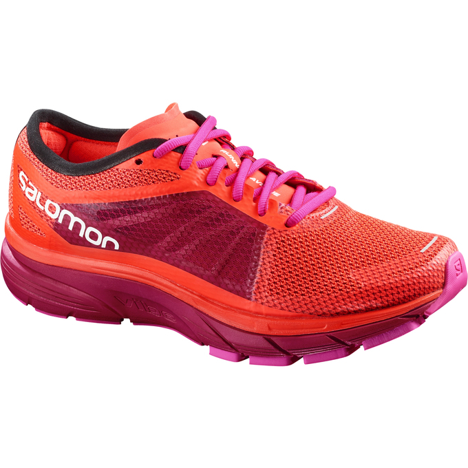 Women\'s Salomon SONIC RA W Running Shoes Orange / Purple | XEHQPR-236