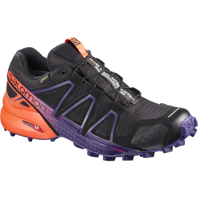 Women\'s Salomon SPEEDCROSS 4 GTX LTD W Trail Running Shoes Black | 9213GQHNF