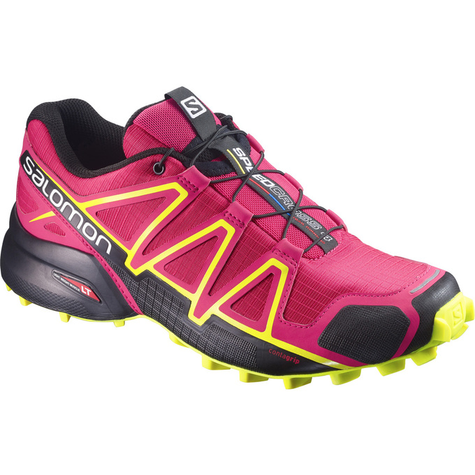 Women\'s Salomon SPEEDCROSS 4 W Trail Running Shoes Pink Black | 6578QFLYE