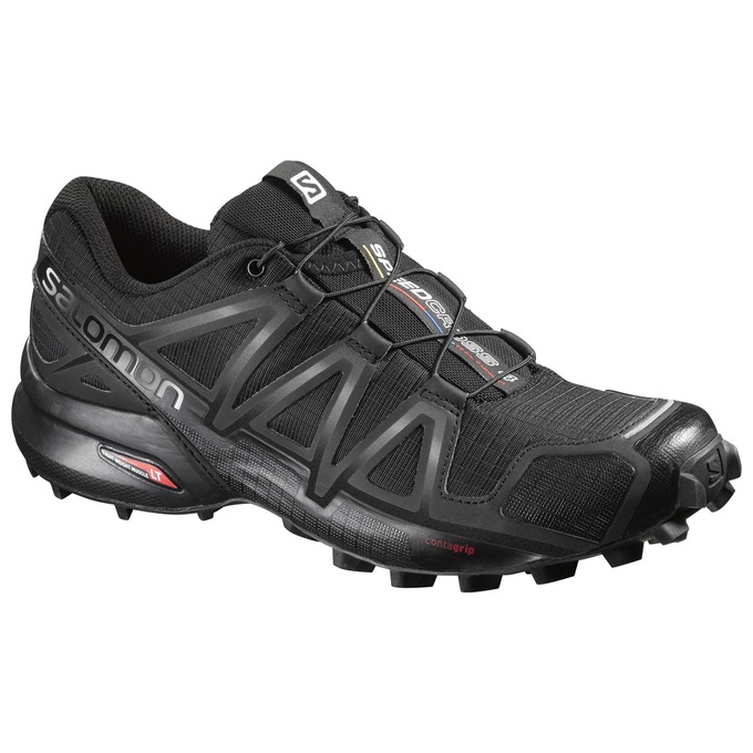 Women\'s Salomon SPEEDCROSS 4 W Trail Running Shoes Black | UZISWK-267