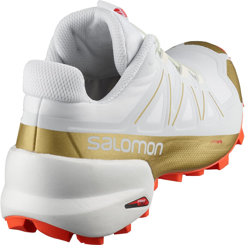 Women's Salomon SPEEDCROSS 5 GTS W Trail Running Shoes White | 1974LIMDA