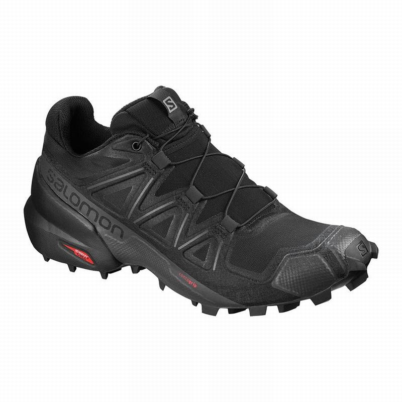 Women\'s Salomon SPEEDCROSS 5 Trail Running Shoes Black | 3407IRVNL