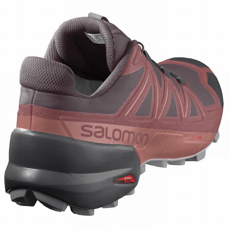 Women's Salomon SPEEDCROSS 5 Trail Running Shoes Red | 4976ILJQE