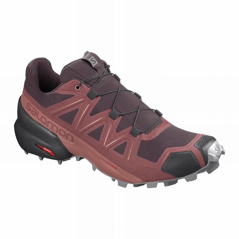 Women\'s Salomon SPEEDCROSS 5 Trail Running Shoes Red | 4976ILJQE