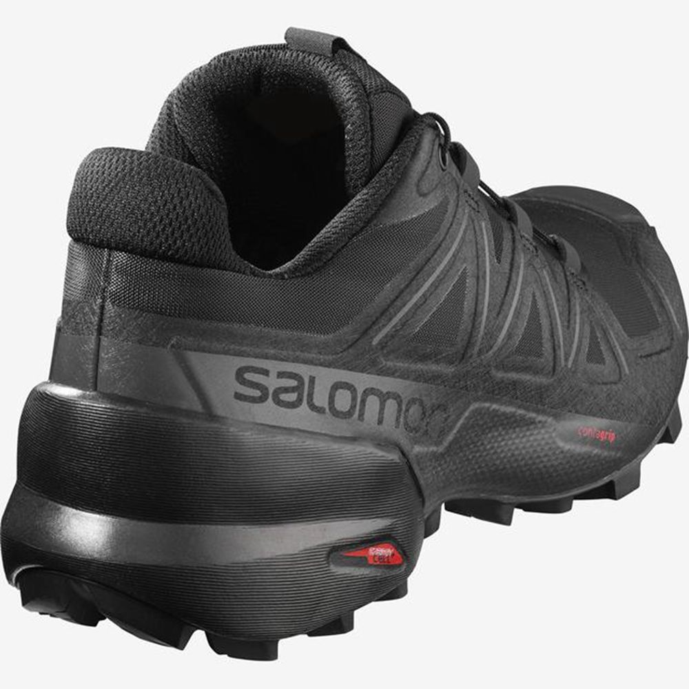 Women's Salomon SPEEDCROSS 5 Trail Running Shoes Black | 6483HAFPI