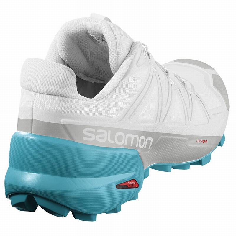 Women's Salomon SPEEDCROSS 5 Trail Running Shoes White | 7801ZVWLB