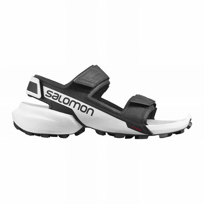 Women\'s Salomon SPEEDCROSS Sandals Black / White | QUWRDV-234