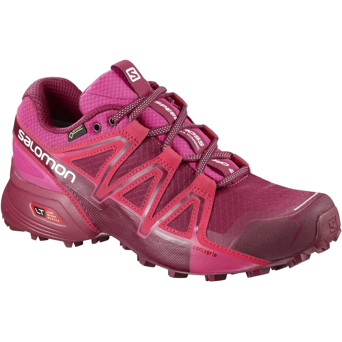 Women\'s Salomon SPEEDCROSS VARIO 2 GTX W Trail Running Shoes Deep Red | 1256TFVIE