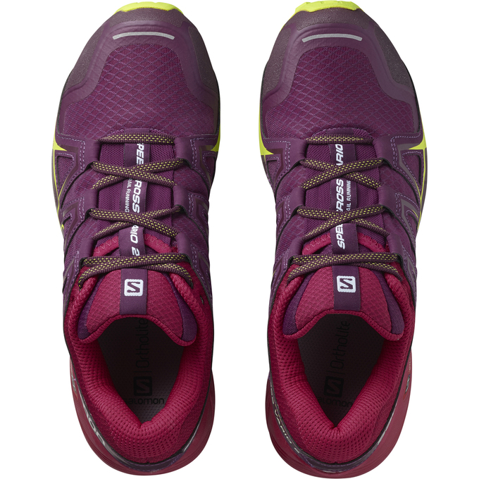 Women's Salomon SPEEDCROSS VARIO 2 W Trail Running Shoes Burgundy | 5264PBRJX