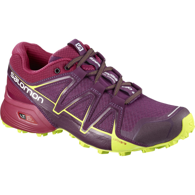 Women\'s Salomon SPEEDCROSS VARIO 2 W Trail Running Shoes Burgundy | 5264PBRJX