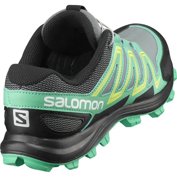 Women's Salomon SPEEDTRAK W Trail Running Shoes Silver / Green | 6905KNCQL