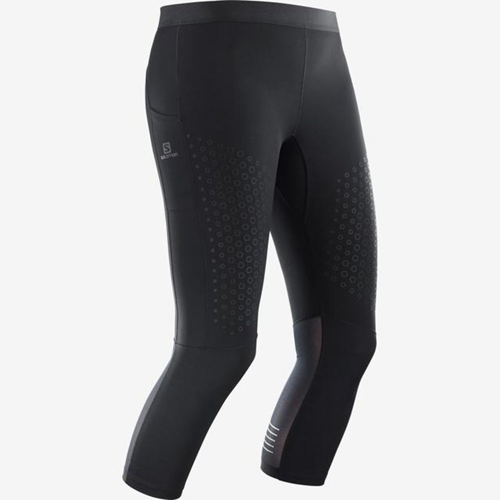 Women's Salomon SUPPORT MID Tights Black | GXDTKM-397