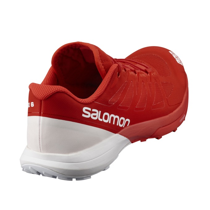 Women's Salomon S/LAB SENSE 6 Trail Running Shoes Red / White | 7249UDJWK