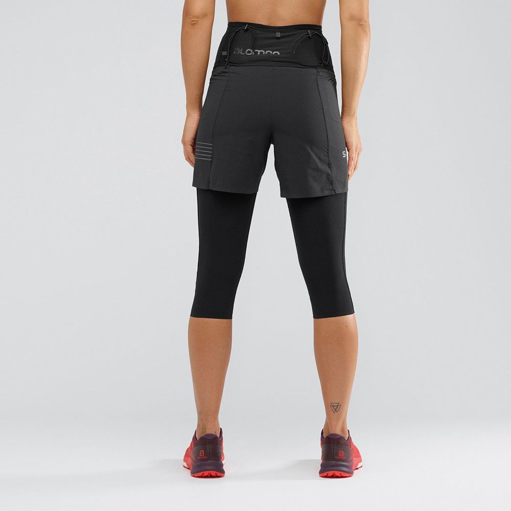 Women's Salomon S/LAB Shorts Black | LWGPFM-345