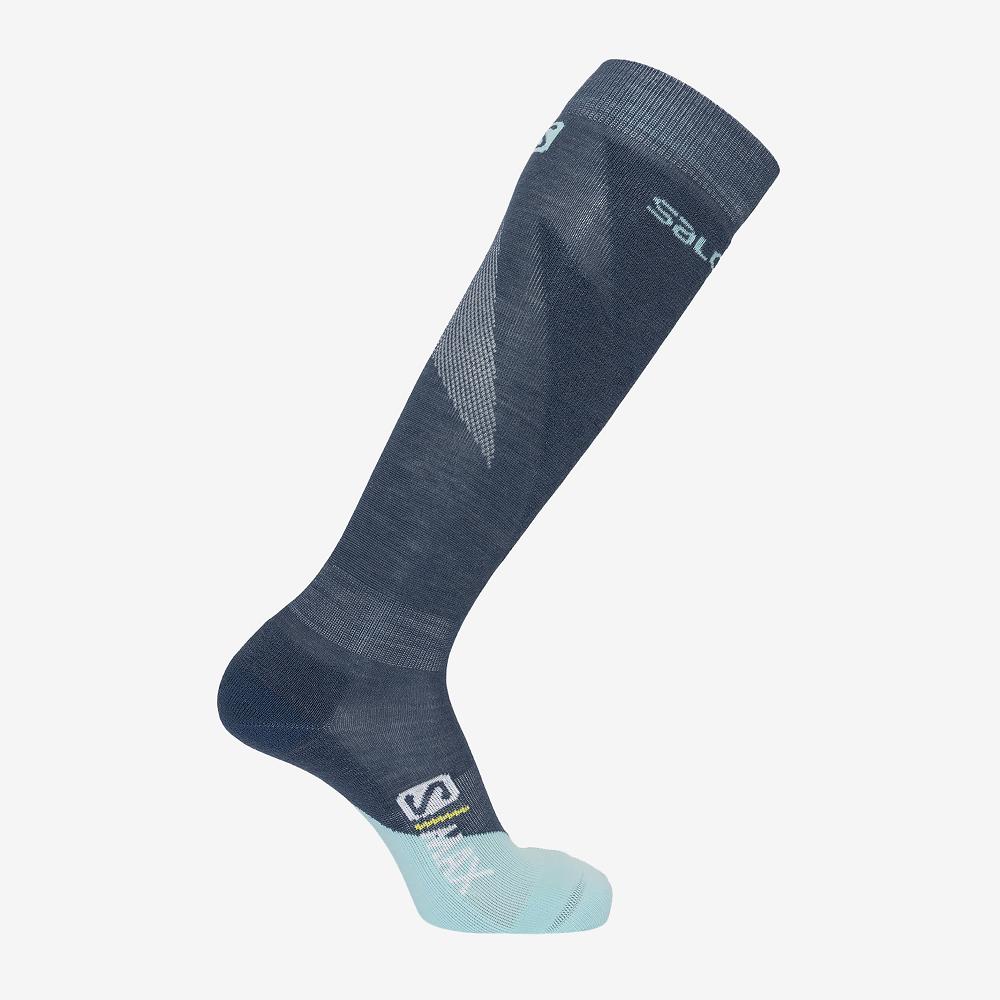 Women's Salomon S MAX W Socks Blue | CVWGBU-350