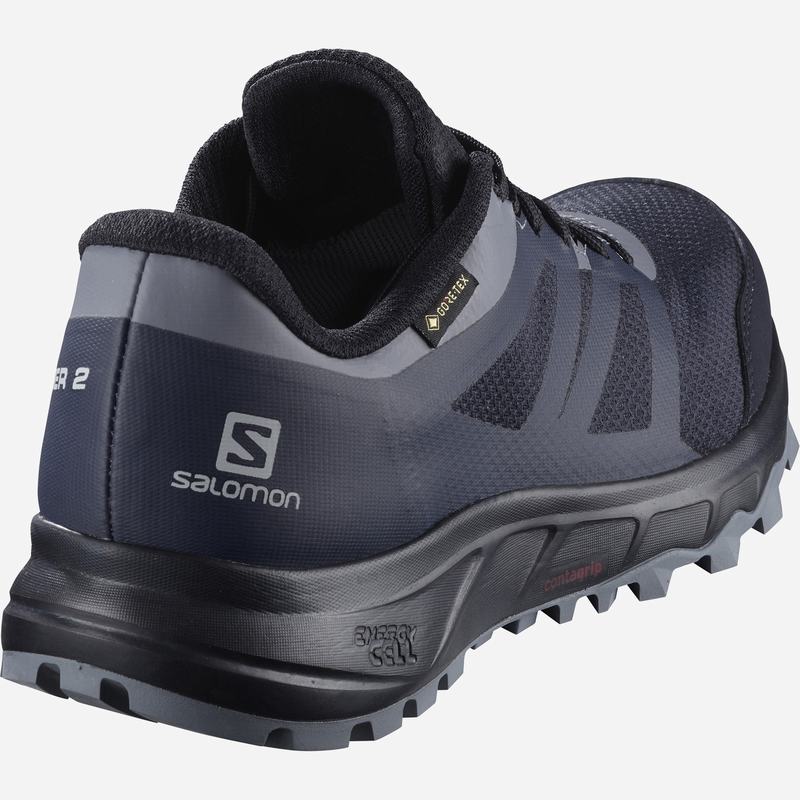 Women's Salomon TRAILSTER 2 GORE-TEX Trail Running Shoes Navy / Grey | 2701EYRNA