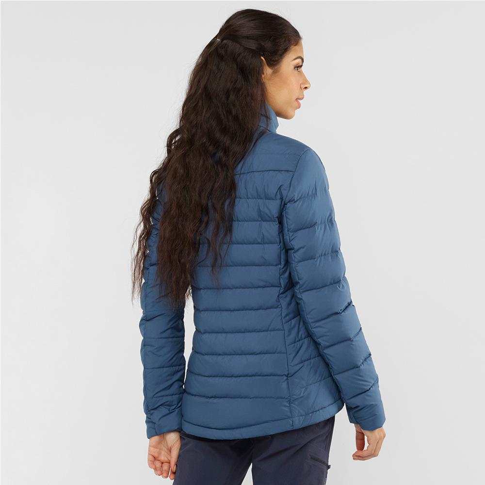 Women's Salomon TRANSITION DOWN JKT W Jackets Dark Denim | JAGCWT-814